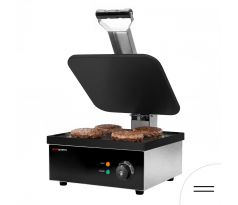 Kontaktný gril / hamburger gril - 2,2 kW - drážkovaný hore aj dole - Grilovacia plocha: 350x330 mm – KGGLJ432