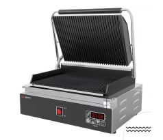 Kontaktný gril - 2,2 kW - digitálny - drážkovaný hore a dole - grilovacia plocha: 350x240mm – DKGJ322