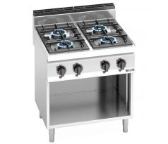 Plynový sporák - Lorenzo 700 - 800x714x1 070 mm - 28 kW - 4 horáky - s otvoreným podstavcom – GHB871P