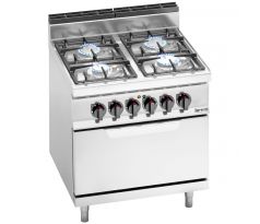 Plynový sporák - 21,5 kW - 4 horáky - s plynovou rúrou statickou - 7,5 kW – GHB879M+EB8S