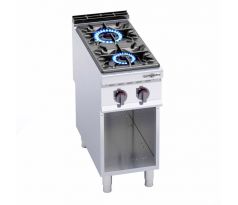 Plynový sporák - Lorenzo 900 - 400x900x965 mm - 19 kW - 2 horáky - s otvoreným podstavcom – GHB499H