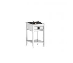 Plynový sporák - Giuseppe 600 - 500x600x850 mm - 8,5 kW - 1 horák - s otvoreným podstavcom – GHK1