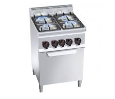 Plynový sporák - 19 kW - 4 horáky - s plynovou statickou rúrou - 3,5 kW – GHB669P+GB4