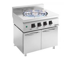 Plynový sporák Kadayif - 700 - 800x700x850 mm - 10 kW - 1 horák - so spodnou skrinkou s 2 dverami – KGAT873#UT875