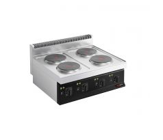 Elektrický tálový sporák - Mario 700 - 800x700x430 mm - 20 kW - 4 platne okrúhle – EHK873E