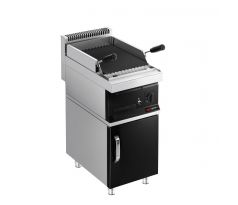 Lávový plynový gril - 7 kW - hĺbka 700 mm - čierne vyhotovenie - čierne čelo - vrátane spodnej skrinky s 1 dverami – GLK473C#GK466T