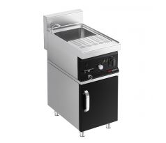 Elektrický varič cestovín - 26 litrov - 6 kW - vrátane podstavca s 1 dvierkami - Línia 700 - s napúšťacím ventilom – ENK474S#GK466T