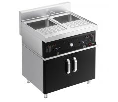 Elektrický varič cestovín Mario 700 - 2x 26 litrov - 12 kW - vrátane podstavca s 2 dvierkami - s napúšťacím ventilom – ENK874S#GK866T