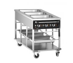 Termovozík Bain Marie - 3 kW - 3x GN 1/1 - teplota vaní nastaviteľná samostatne – TWBK300