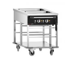 Termovozík Bain Marie - 2 kW - 2x GN 1/1 - teplota vaní nastaviteľná samostatne – TWBK200