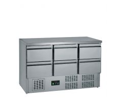 Saladeta 6 zásuviek nerez TEFCOLD GS365ST/6 Zásuvok