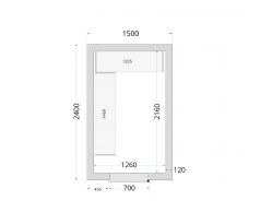 Panely k stavebnicovým boxom 120 mm TEFCOLD CR 150x240x220