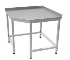 Nerezový rohový pracovný stôl – A 800 / B 1200 / C 565 mm