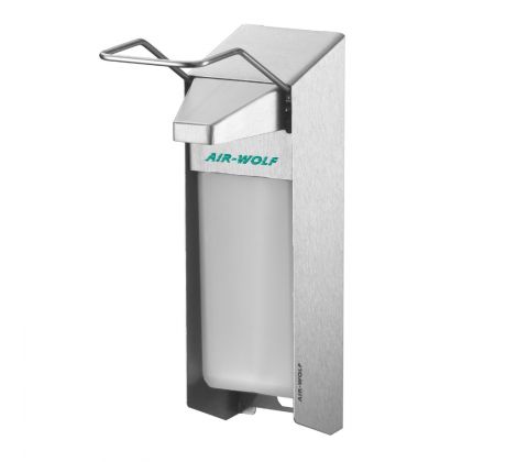 AIR-WOLF – dávkovač mydla a dezinfekcie s pákou - 1000 ml - nerez